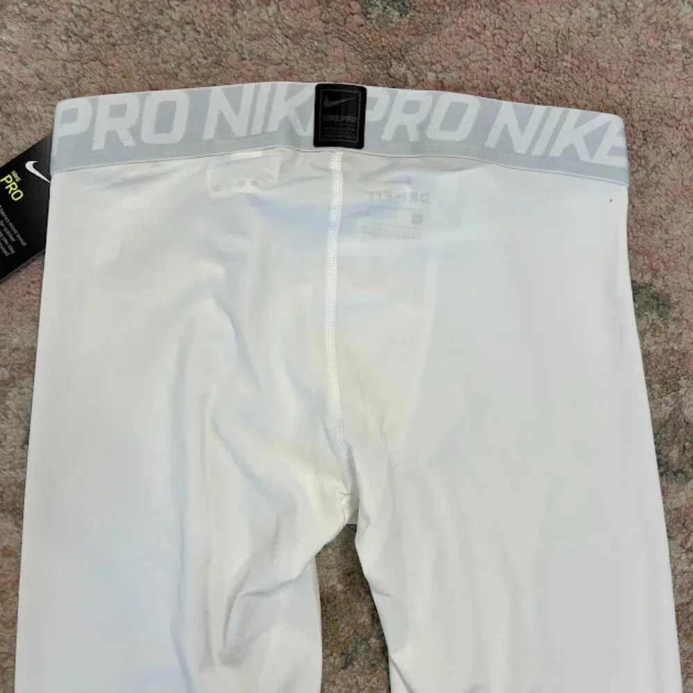 Nike Pro Dri-Fit Compression Leggings White Men's M NWT